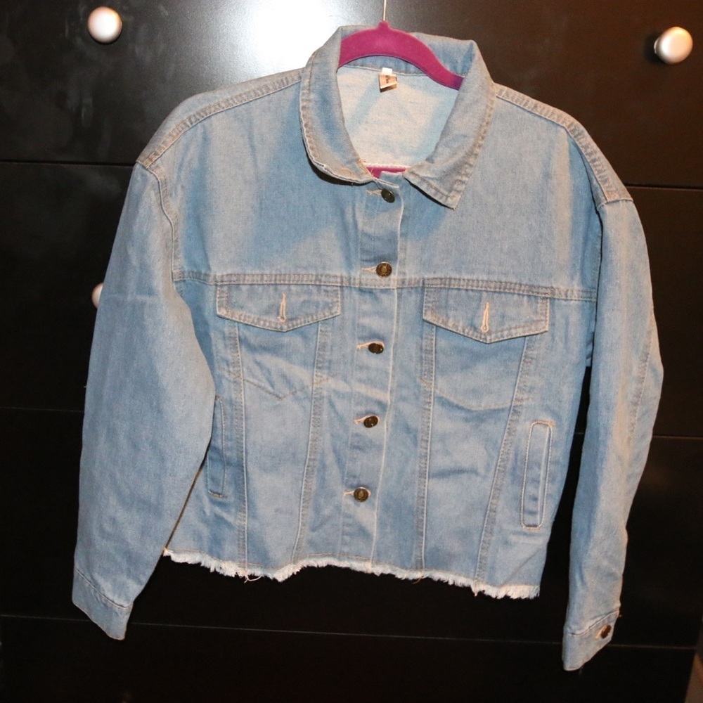 Denim Jacket With Powerful Statement - image 2